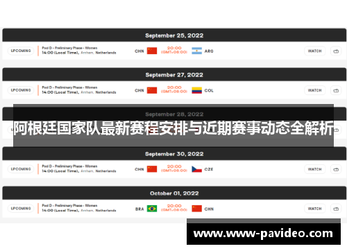 阿根廷国家队最新赛程安排与近期赛事动态全解析